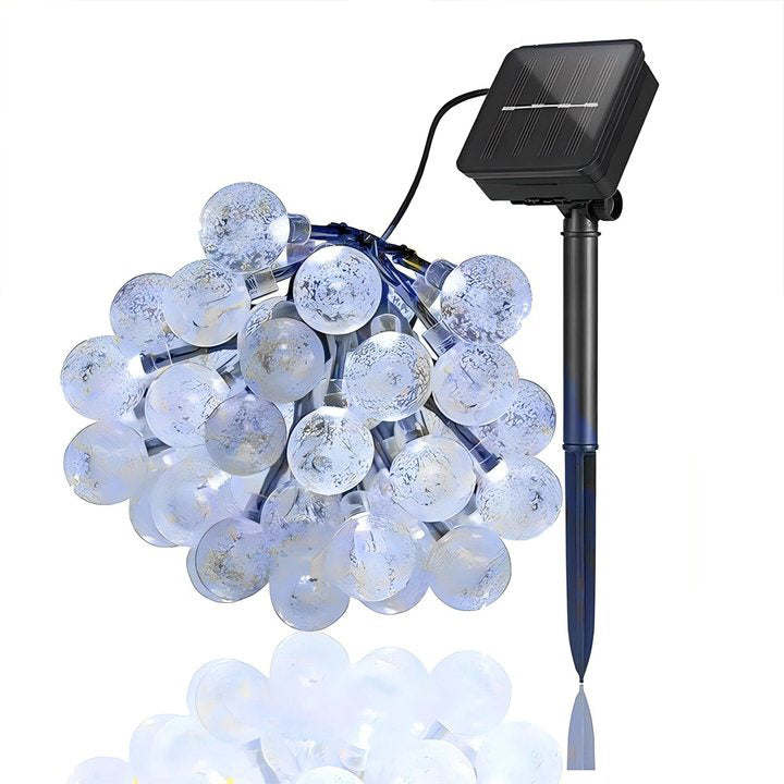 12M LED SOLAR POWERED Retro Bulb String Lights Garden Fairy Ball Outdoor Lamp