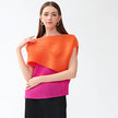 Women's Color Matching Irregular Fashion Tops T-shirt