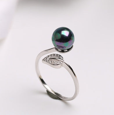 Pearl Ring women''s single opening adjustable ring
