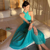 Halter Strap Backless Dress Holiday Beach Dress