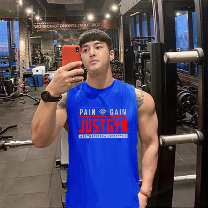 Men's Sports Fitness Cotton Sleeveless T-Shirt