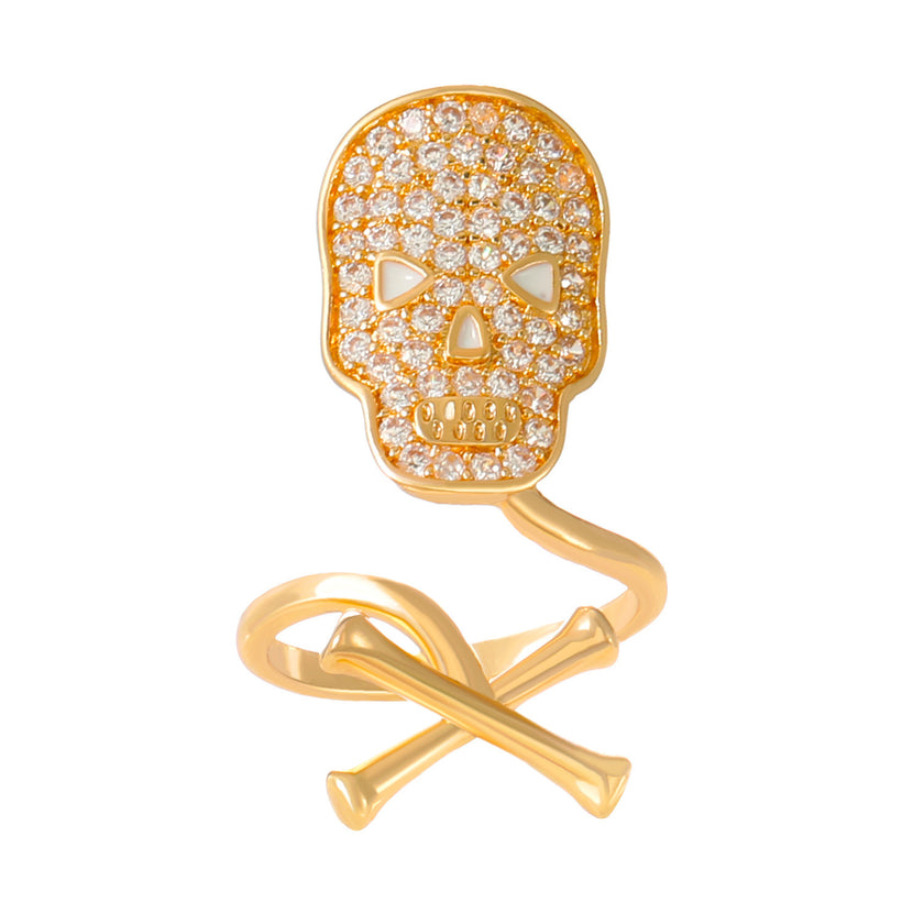 Zircon Oval Alloy Refined Personalized Dripping Nail Ring For Women