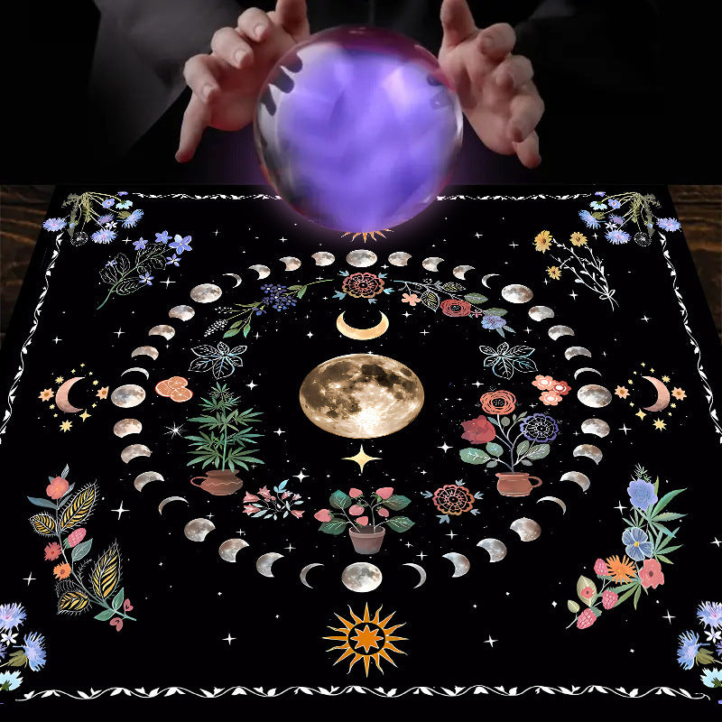Tarot Board Game Flower Butterfly Decorative Cloth