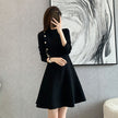 Classic Style Knitted Dress Women