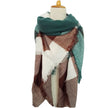 Autumn And Winter Scarf Colorful Plaid Square Scarf