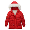 Girls' Long Hooded Cotton Coat
