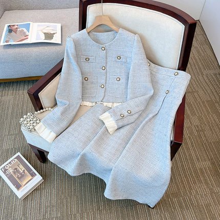 Suit French Socialite Coat Skirt Two-piece Set