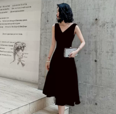 Birthday Party White V-neck Party Dress