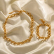 18K Gold Plated Chain Stainless Steel Bracelet Necklace