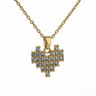 Women's Stainless Steel Diamond Heart-shaped Necklace