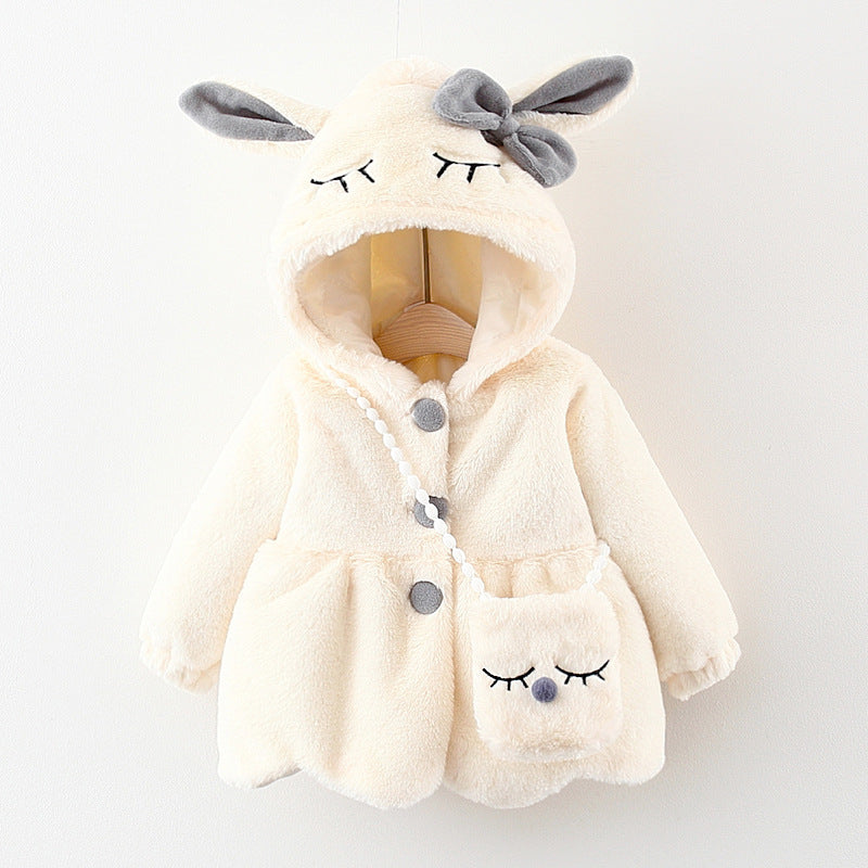 Children Furry Coat Cotton-padded Coat