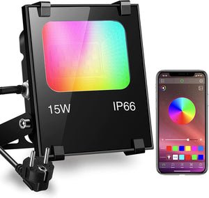 IP66 Waterproof Garden Smart Bluetooth RGBW Flood Light