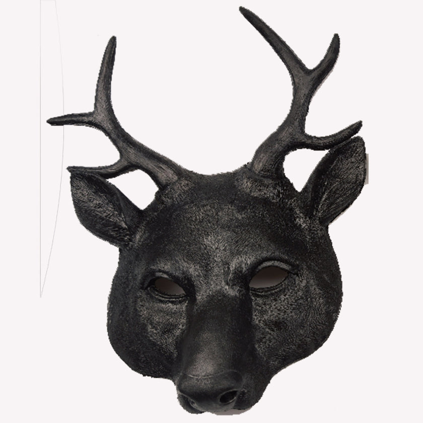 Sika Deer Mask Halloween Deer Mask Carnival Party Pu Animals Mask