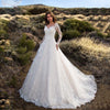 Long Sleeve Off-shoulder White Bridal Wedding Dress Dress