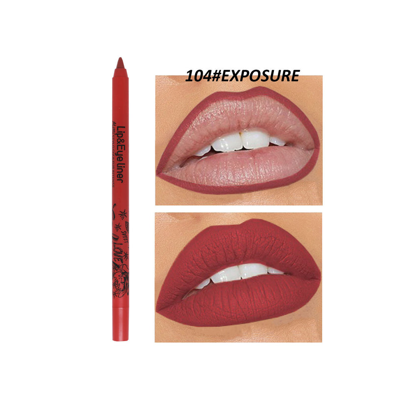 Discoloration Resistant Outline Lip Shape New Product 20 Colors Matte Lip Liner