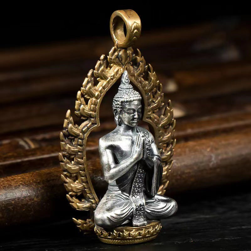 Solid Guanyin Guardian Pendant For Men
