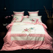 Simple solid color bedding with stitching embroidery