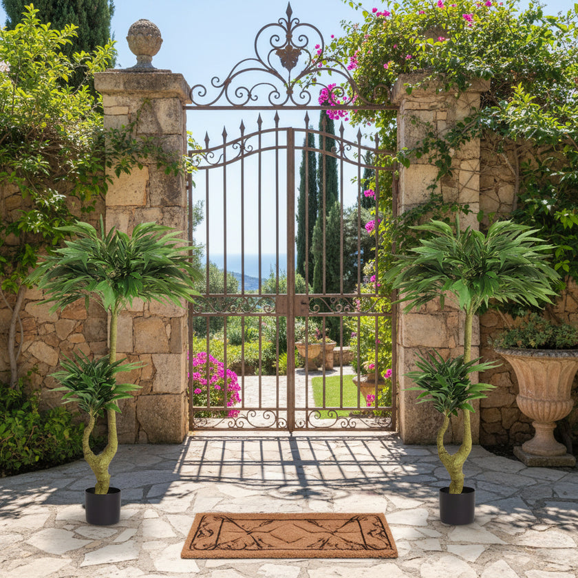 5FT Artificial Tree With Natural Foliage In Black Pot Willow Silk Indoor Plant For Home Office Living Room Decor Maintenance Free