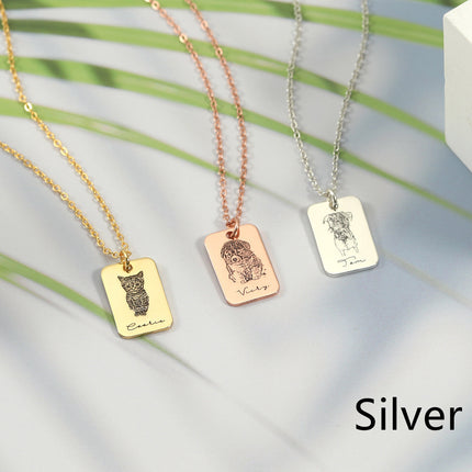 Personalized Photo Memorial Pet Pendant Necklace