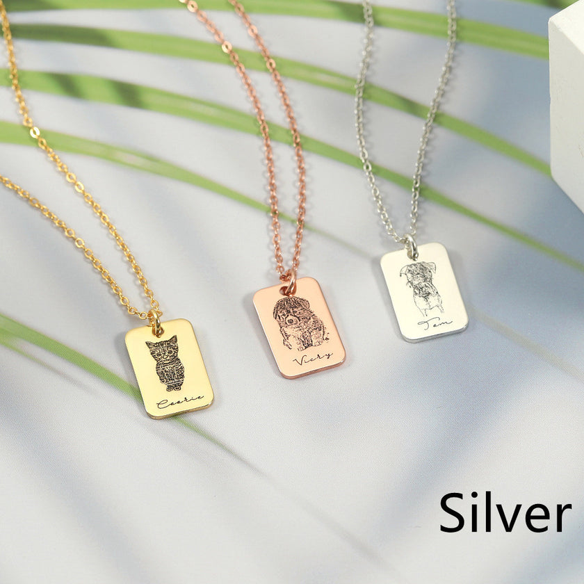 Personalized Photo Memorial Pet Pendant Necklace