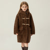 Girls' Simple Solid Color Tiglado Wool Coat