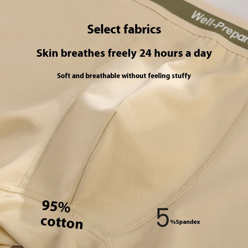 Men's Color Blocked Breathable Pure Cotton Underwear