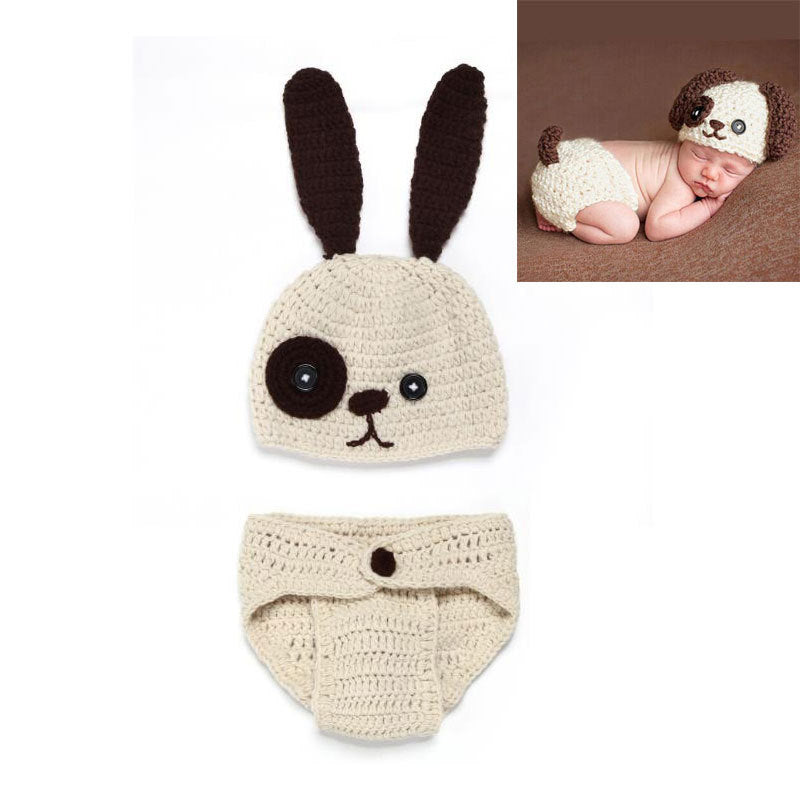 Wool knitted baby photo dress