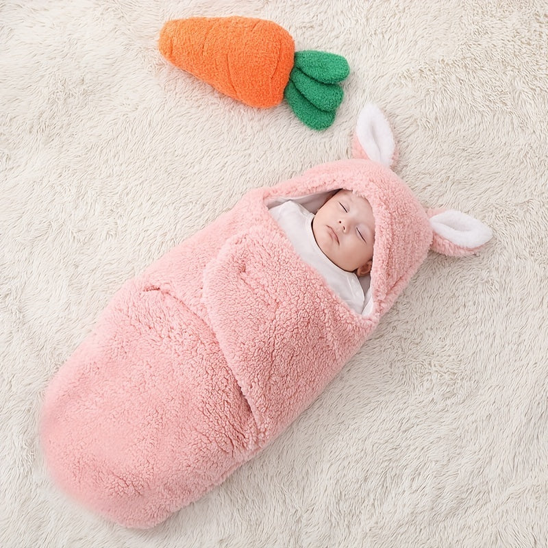 Super Soft Baby Sleeping Bag Fluffy Fleece Newborn Blanket Swaddle Blankets, Unisex Baby Wrap For Newborn Baby