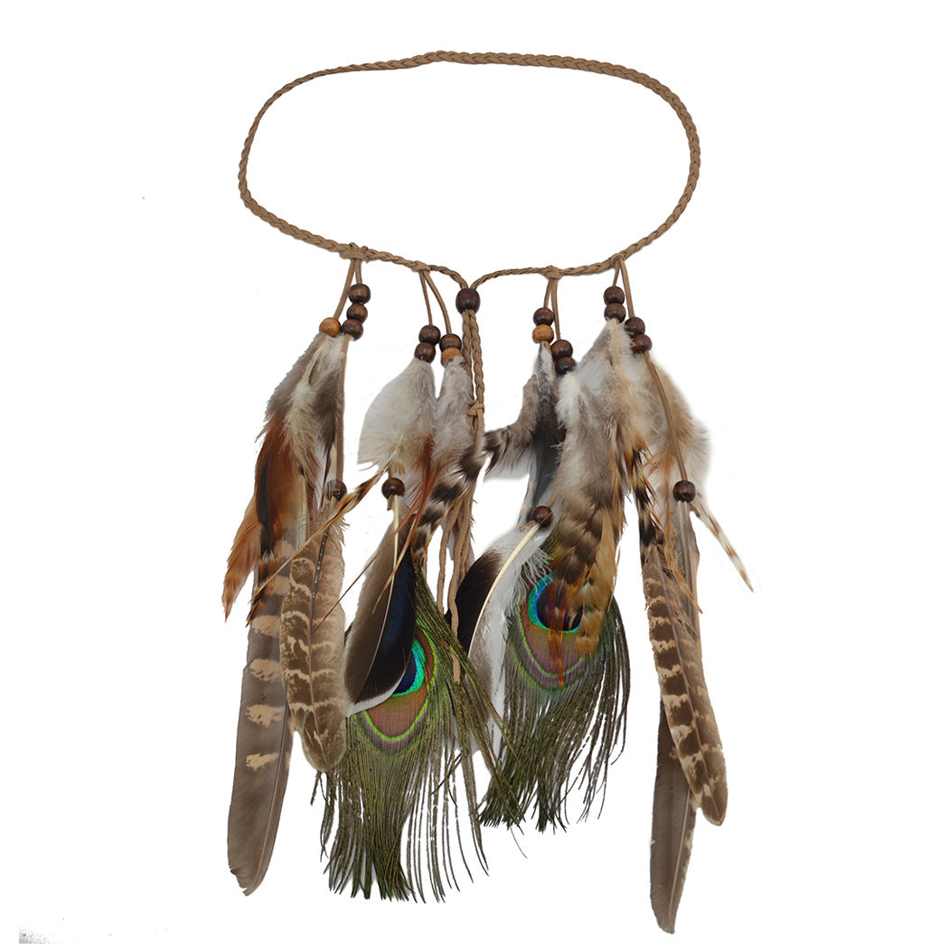 Peacock feather headband popular hair band