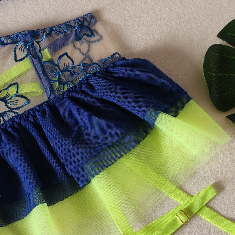 Three-piece Color Matching Mini Skirt Underwear Set