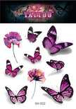 Waterproof Glitter Butterfly Tattoo Stick Gradient Tattoo