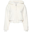 Short plush coat loose hooded top