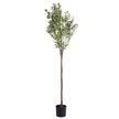 1Pc 5.9FT Artificial Olive Tree Tall Fake Olive Plant Faux Potted Olive Tree With Lush Olive Branches And Fruits With Black Planter Pot For Modern Home Office Living Room Shop Cafe