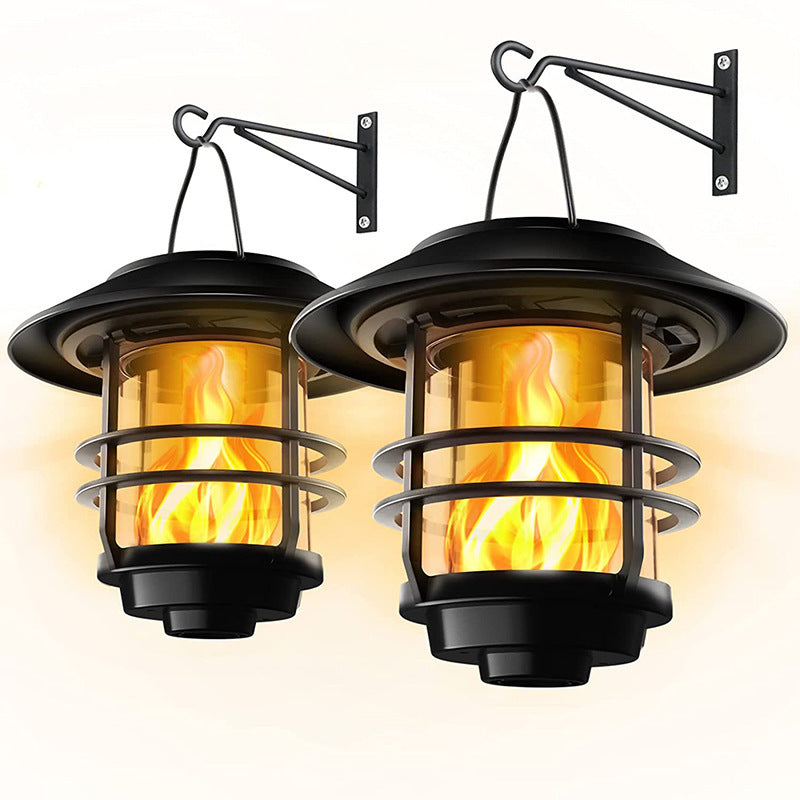 New Solar LED Outdoor Garden Glass Wall Lamp