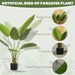 109cm Artificial Bird Of Paradise Plant, Faux Banana Leaf Tree With PEVA Leaves And Flocking, Decorative Palm Tree In Pot For Home Office Decor, Green