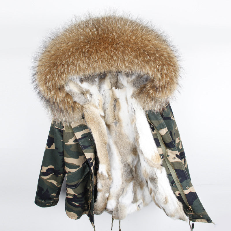 Loose short fur coat