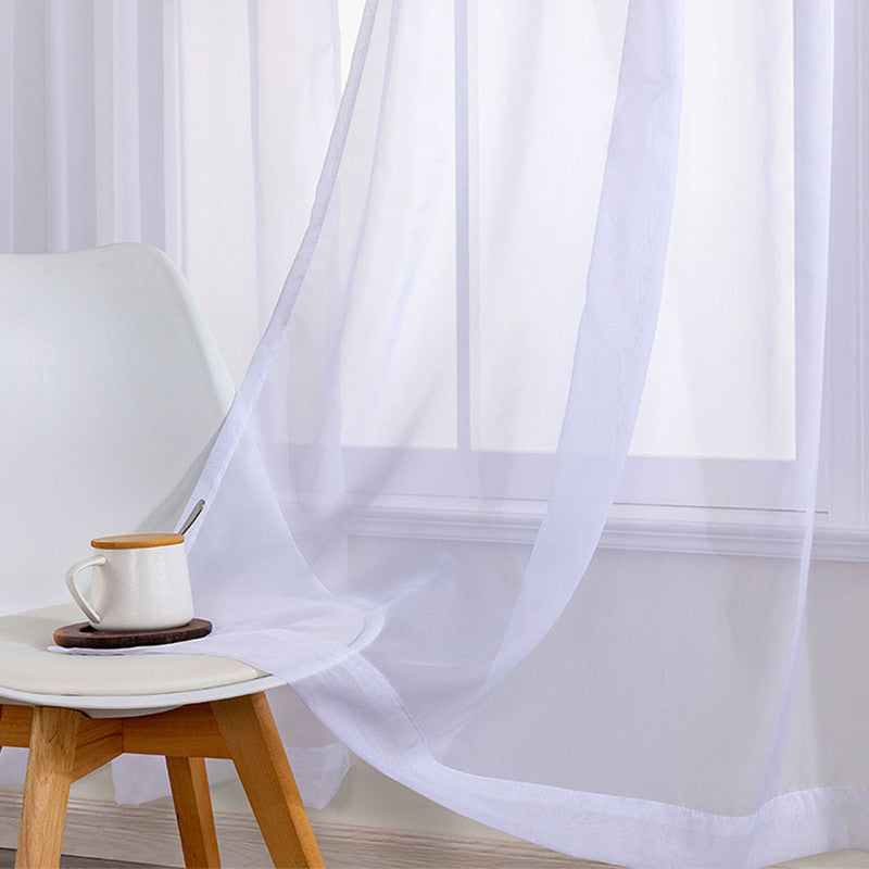 Pure Color Curtain Glass Screen Transparent Window Screen