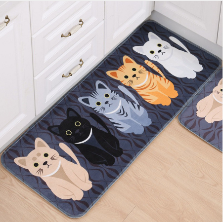 Printed Kitten Mat Antiskid Mat Carpet