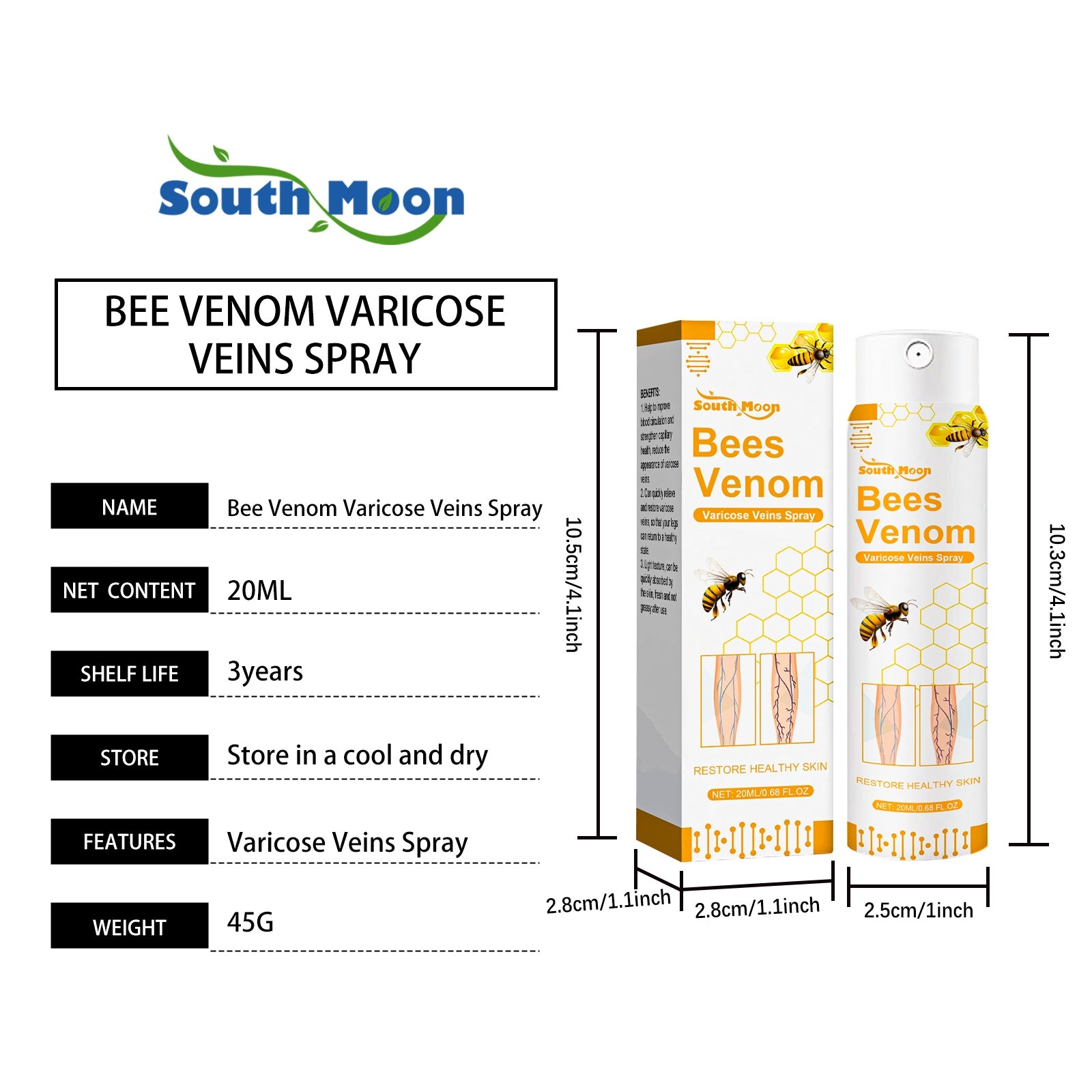 Leg Care Spray For Daily Relief Of Leg Varicosity