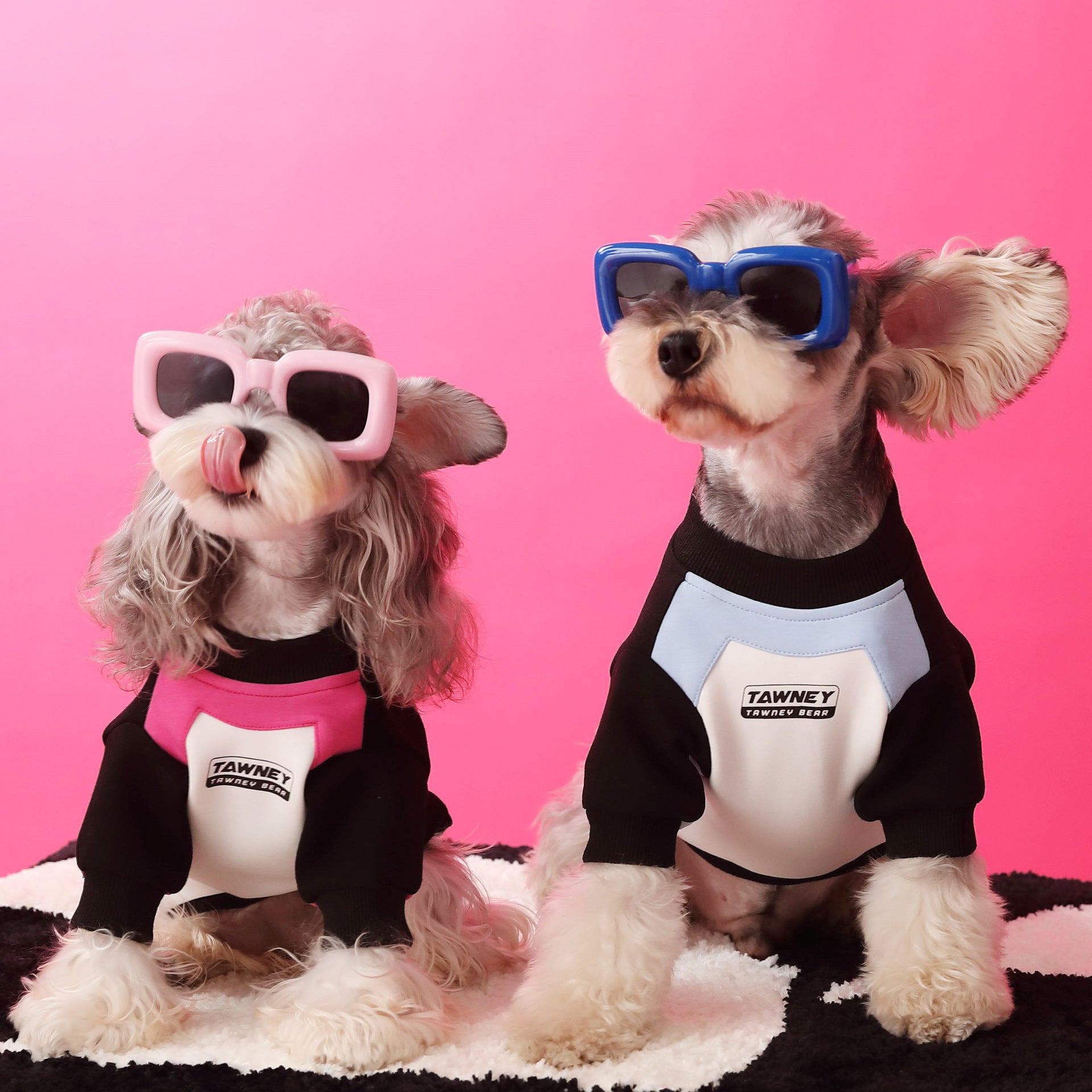 Alpscommerce Dog Clothes Stitching Zipper Pullover Sweater