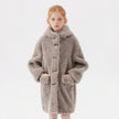 Autumn And Winter New Girls' Imitation Lamb Wool Coat Mid-length Wool