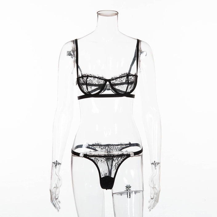 Lace Chest-wrapped See-through Underwear