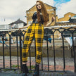 Retro Plaid Ladies Casual Pants