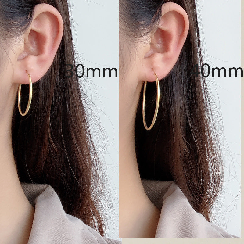 Men And Women All-matching Temperament Handmade Sterling Silver Earrings