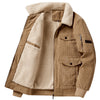 Large Pocket Lambswool Velvet Padded Thickened Coat Men