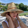 British Big Brim Jazz Straw Hat Women