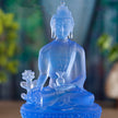 Glazed Pharmacist Buddha Statue Base Heightened Resin Ornament