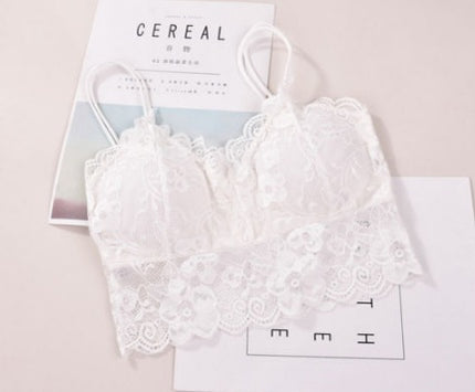 Lace wrapped chest tube top summer anti-light bra vest one-piece underwear beauty back bottom