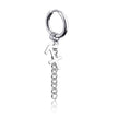 Hip Hop Zodiac Sign Link Chain Tassel Dangle Earrings For Men Women Constellation Jewelry