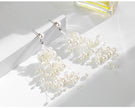 Exaggerated White Tassel Earrings Female Long